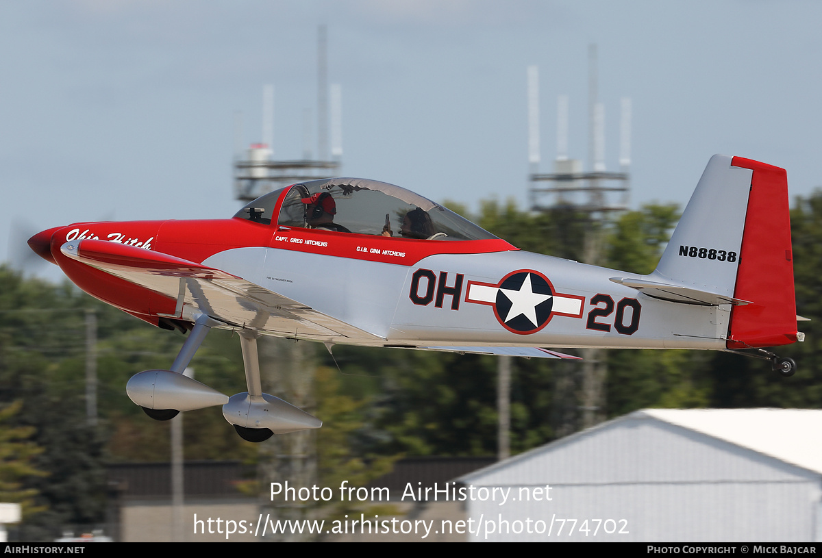 Aircraft Photo of N88838 | Van's RV-8 | USA - Air Force | AirHistory.net #774702