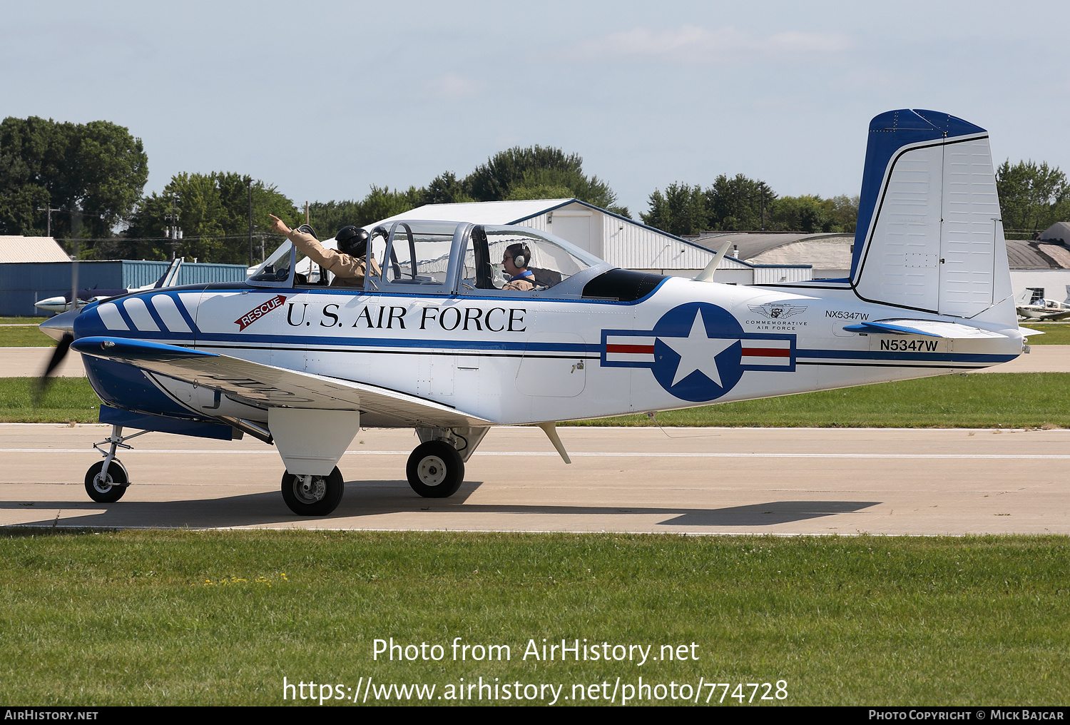 Aircraft Photo of N5347W / NX5347W | Beech T-34A Mentor | Commemorative Air Force | USA - Air Force | AirHistory.net #774728