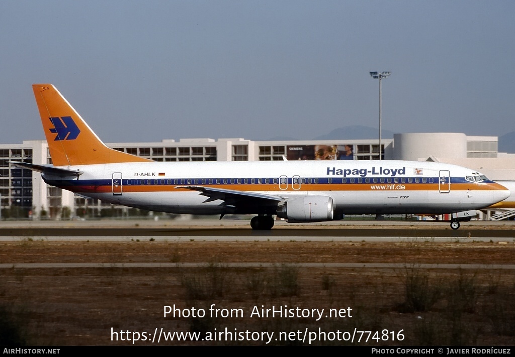 Aircraft Photo of D-AHLK | Boeing 737-4K5 | Hapag-Lloyd | AirHistory.net #774816