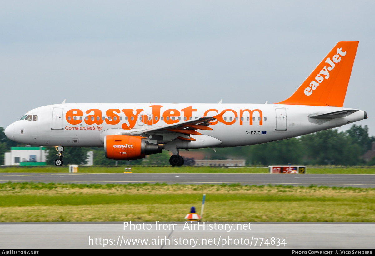 Aircraft Photo of G-EZIZ | Airbus A319-111 | EasyJet | AirHistory.net #774834