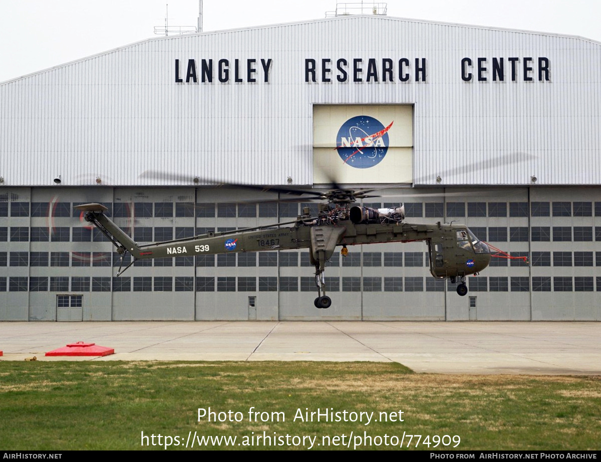 Aircraft Photo of NASA 539 / 69-18467 | Sikorsky CH-54A Tarhe (S-64A) | NASA - National Aeronautics and Space Administration | AirHistory.net #774909