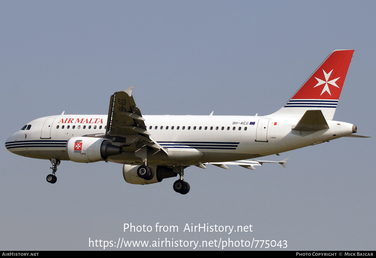 Aircraft Photo of 9H-AEG | Airbus A319-111 | Air Malta | AirHistory.net #775043