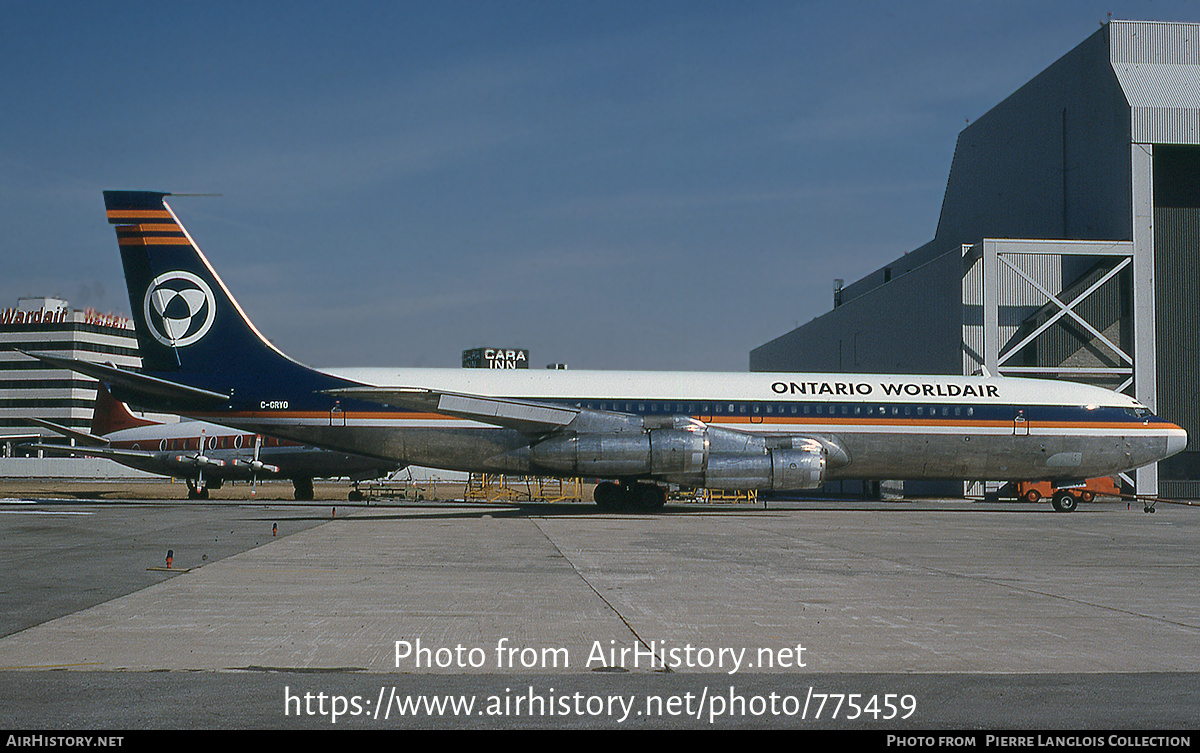 Aircraft Photo of C-GRYO | Boeing 707-351C | Ontario Worldair | AirHistory.net #775459