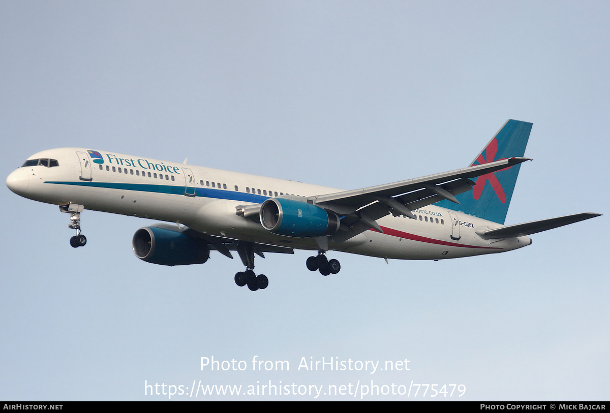 Aircraft Photo of G-OOOX | Boeing 757-2Y0 | First Choice Airways | AirHistory.net #775479