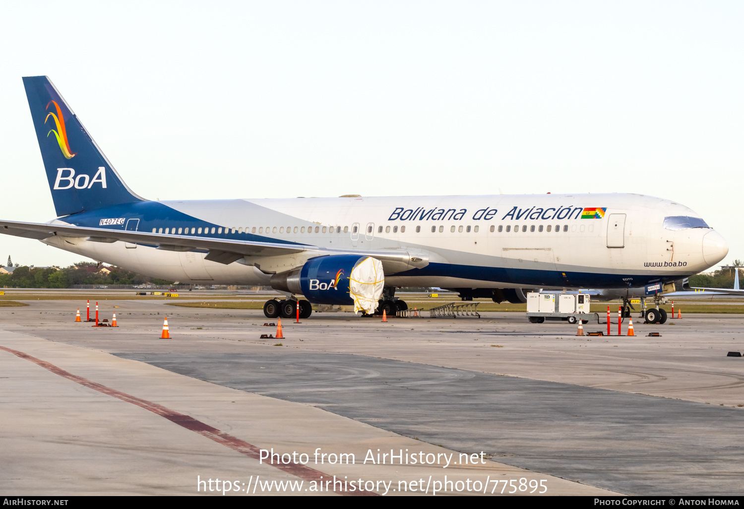 Aircraft Photo of N407EG | Boeing 767-33A/ER | Boliviana de Aviación - BoA | AirHistory.net #775895