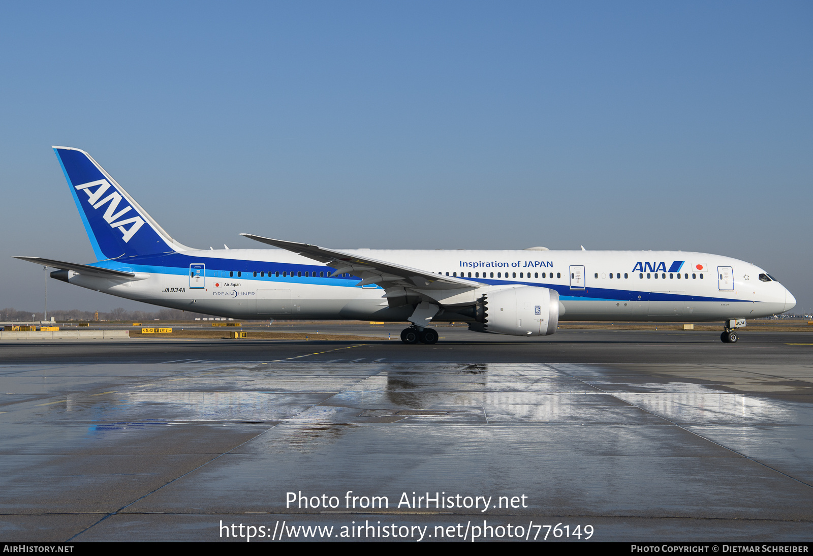 Aircraft Photo of JA934A | Boeing 787-9 Dreamliner | All Nippon Airways - ANA | AirHistory.net #776149