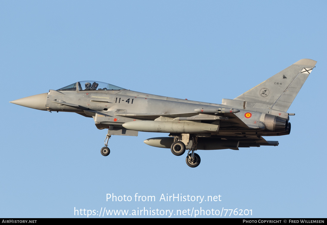 Aircraft Photo of C.16-41 | Eurofighter EF-2000 Typhoon | Spain - Air Force | AirHistory.net #776201