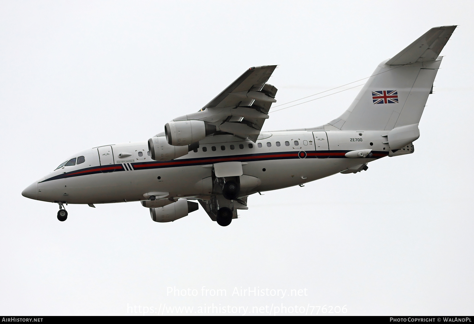 Aircraft Photo of ZE700 | British Aerospace BAe-146 CC.2 | UK - Air Force | AirHistory.net #776206