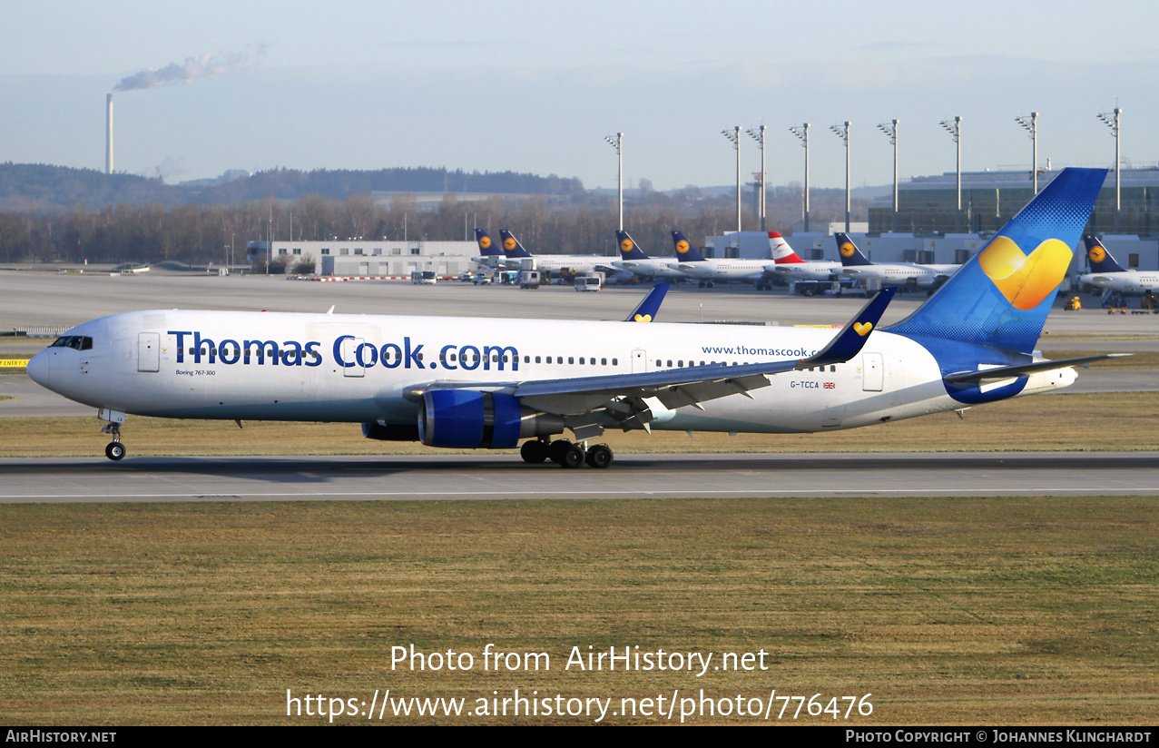 Aircraft Photo of G-TCCA | Boeing 767-31K/ER | Thomas Cook Airlines | AirHistory.net #776476