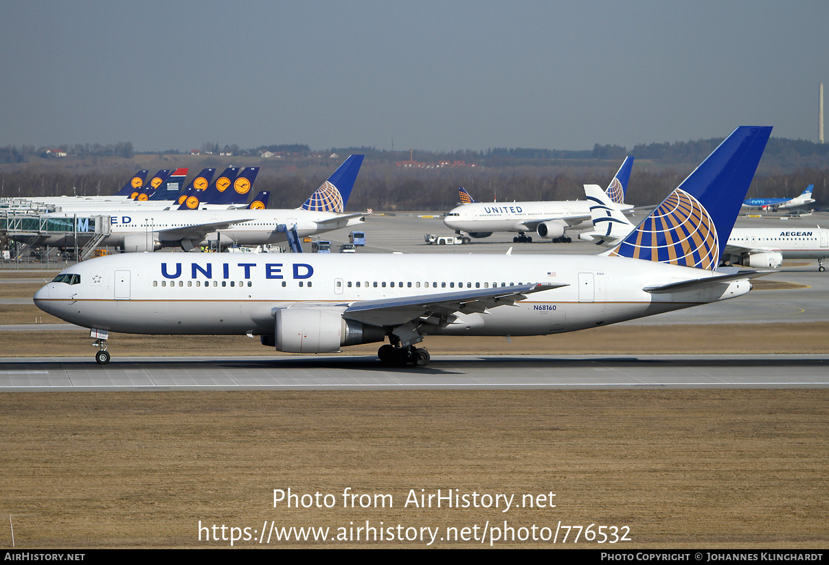 Aircraft Photo of N68160 | Boeing 767-224/ER | Continental Airlines | AirHistory.net #776532