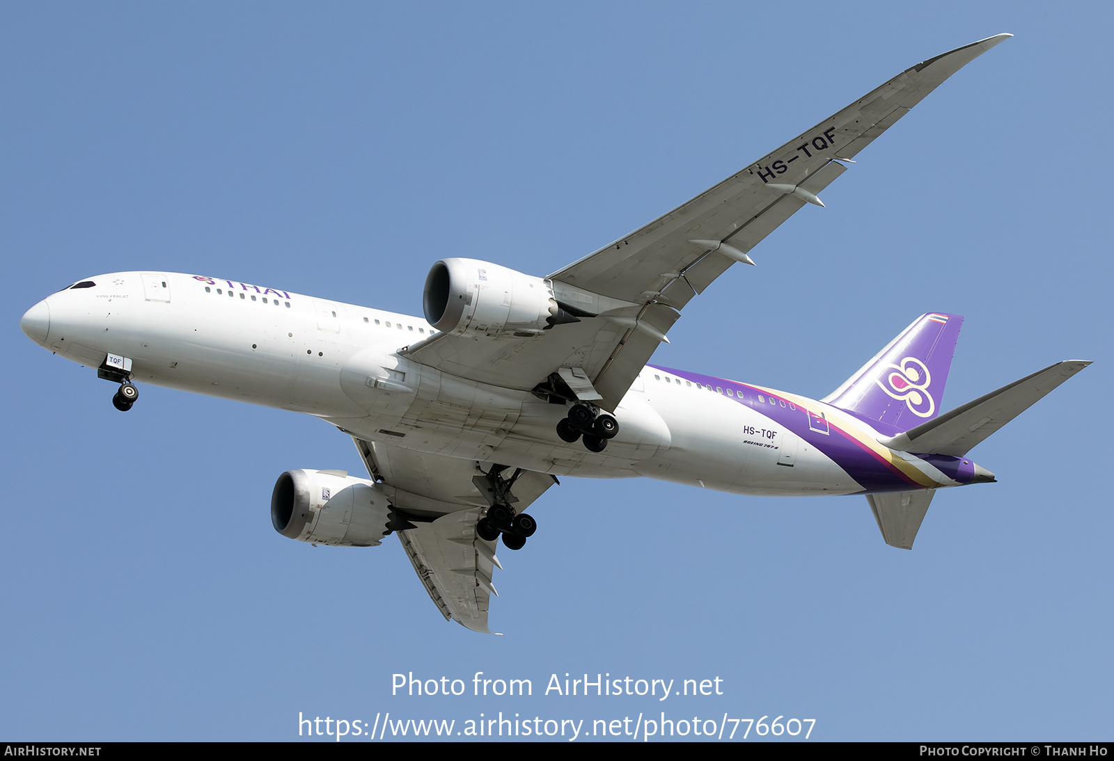 Aircraft Photo of HS-TQF | Boeing 787-8 Dreamliner | Thai Airways International | AirHistory.net #776607