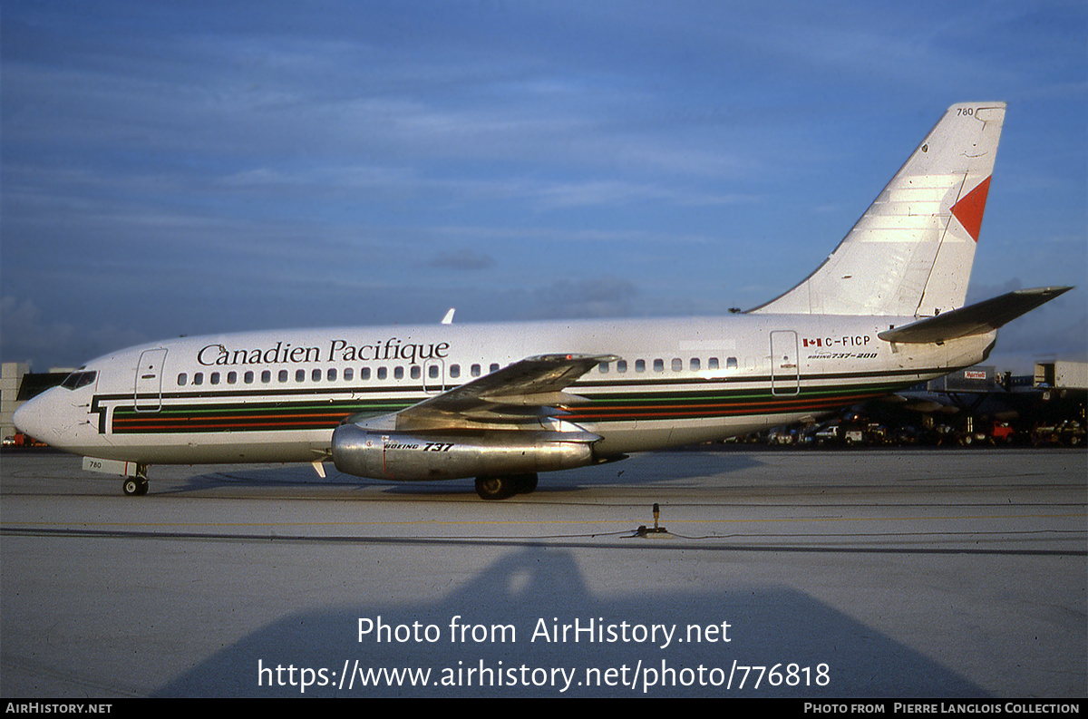 Aircraft Photo of C-FICP | Boeing 737-2K2/Adv | Canadian Pacific - Canadien Pacifique | AirHistory.net #776818