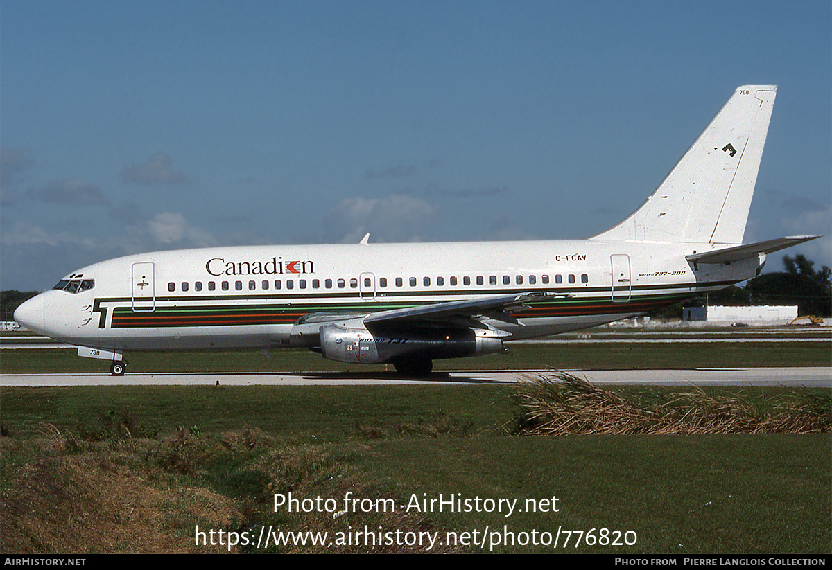 Aircraft Photo of C-FCAV | Boeing 737-2K2/Adv | Canadian Airlines | AirHistory.net #776820