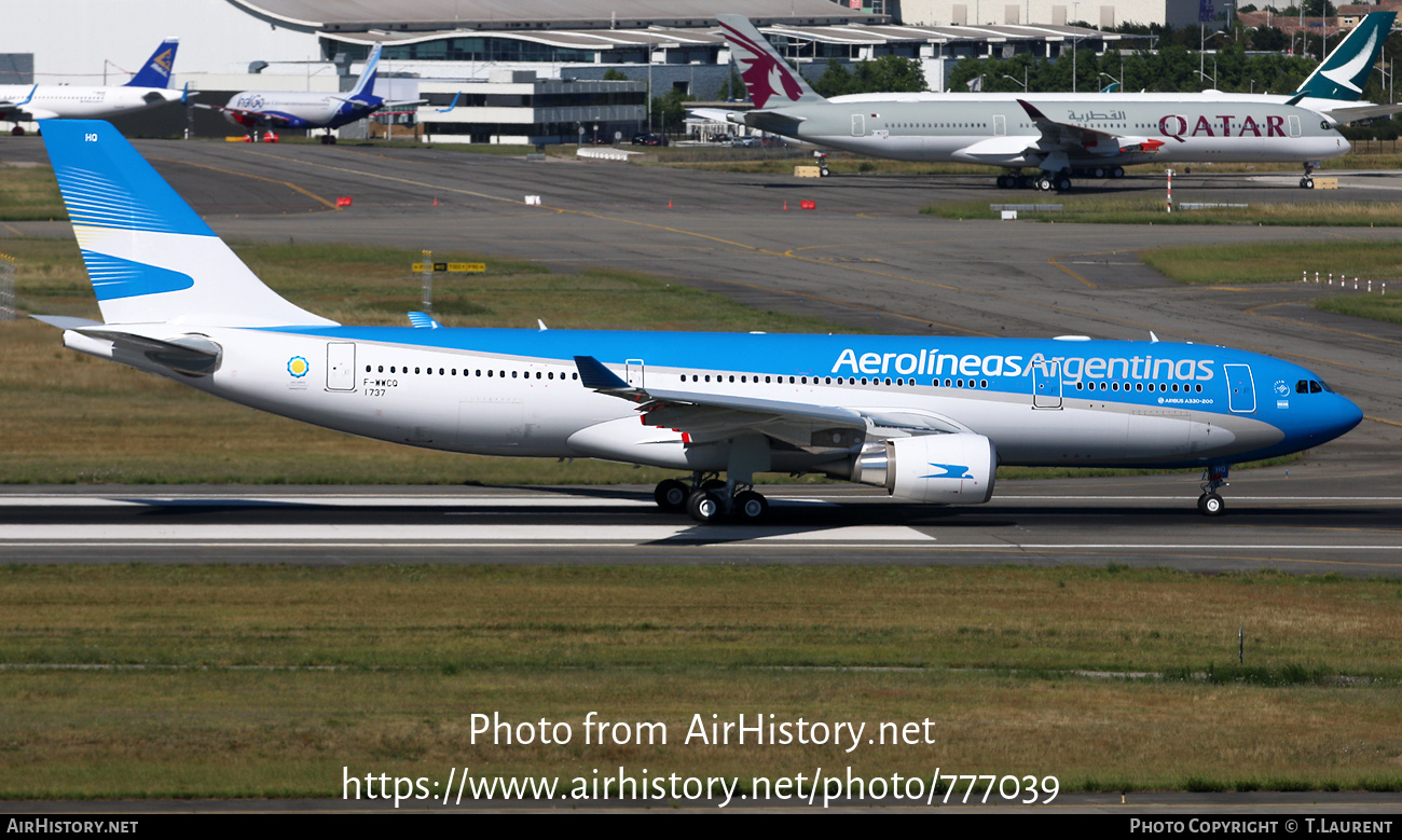 Aircraft Photo of F-WWCQ | Airbus A330-202 | Aerolíneas Argentinas | AirHistory.net #777039