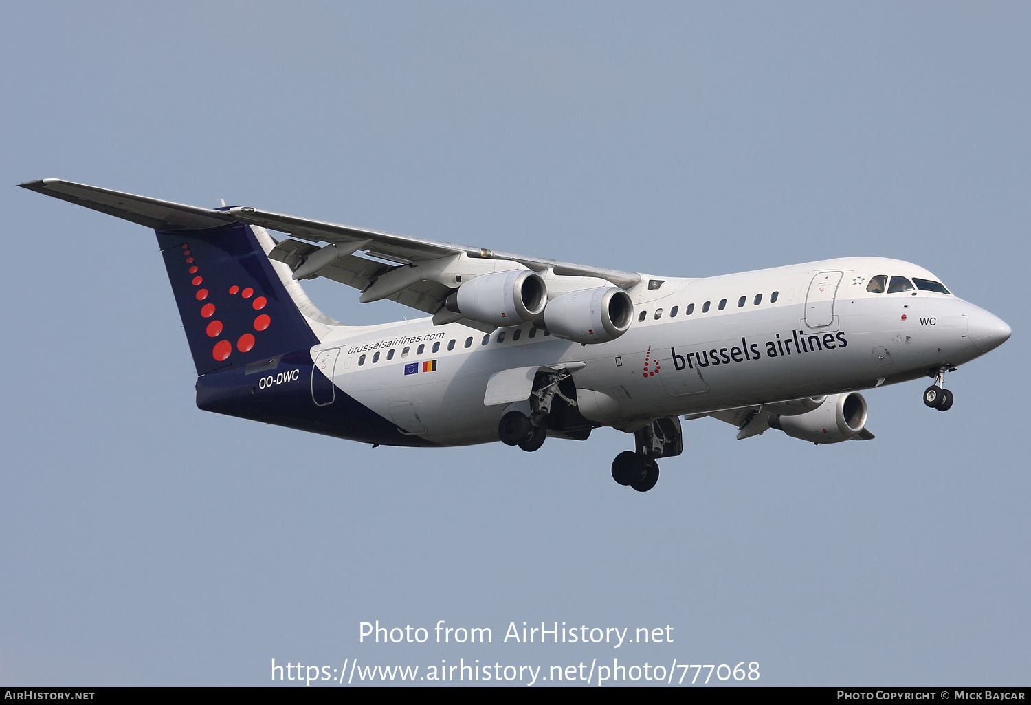 Aircraft Photo of OO-DWC | British Aerospace Avro 146-RJ100 | Brussels Airlines | AirHistory.net #777068