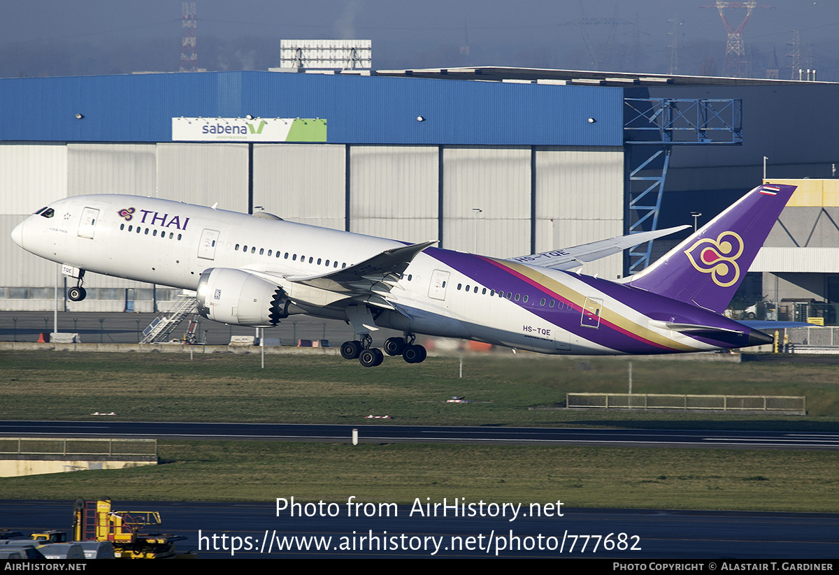 Aircraft Photo of HS-TQE | Boeing 787-8 Dreamliner | Thai Airways International | AirHistory.net #777682