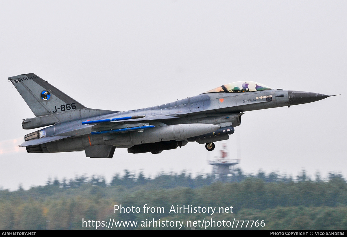 Aircraft Photo of J-866 | General Dynamics F-16AM Fighting Falcon | Netherlands - Air Force | AirHistory.net #777766