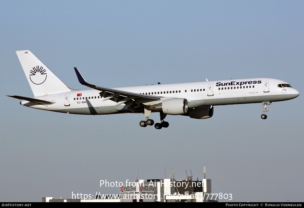 Aircraft Photo of TC-SNC | Boeing 757-2Q8 | SunExpress | AirHistory.net #777803