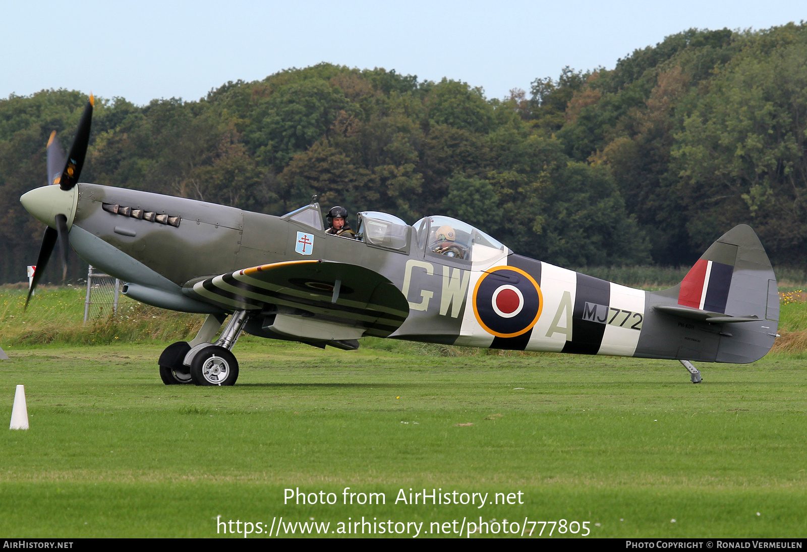 Aircraft Photo of PH-KDH / MJ772 | Supermarine 509 Spitfire T9 | UK - Air Force | AirHistory.net #777805