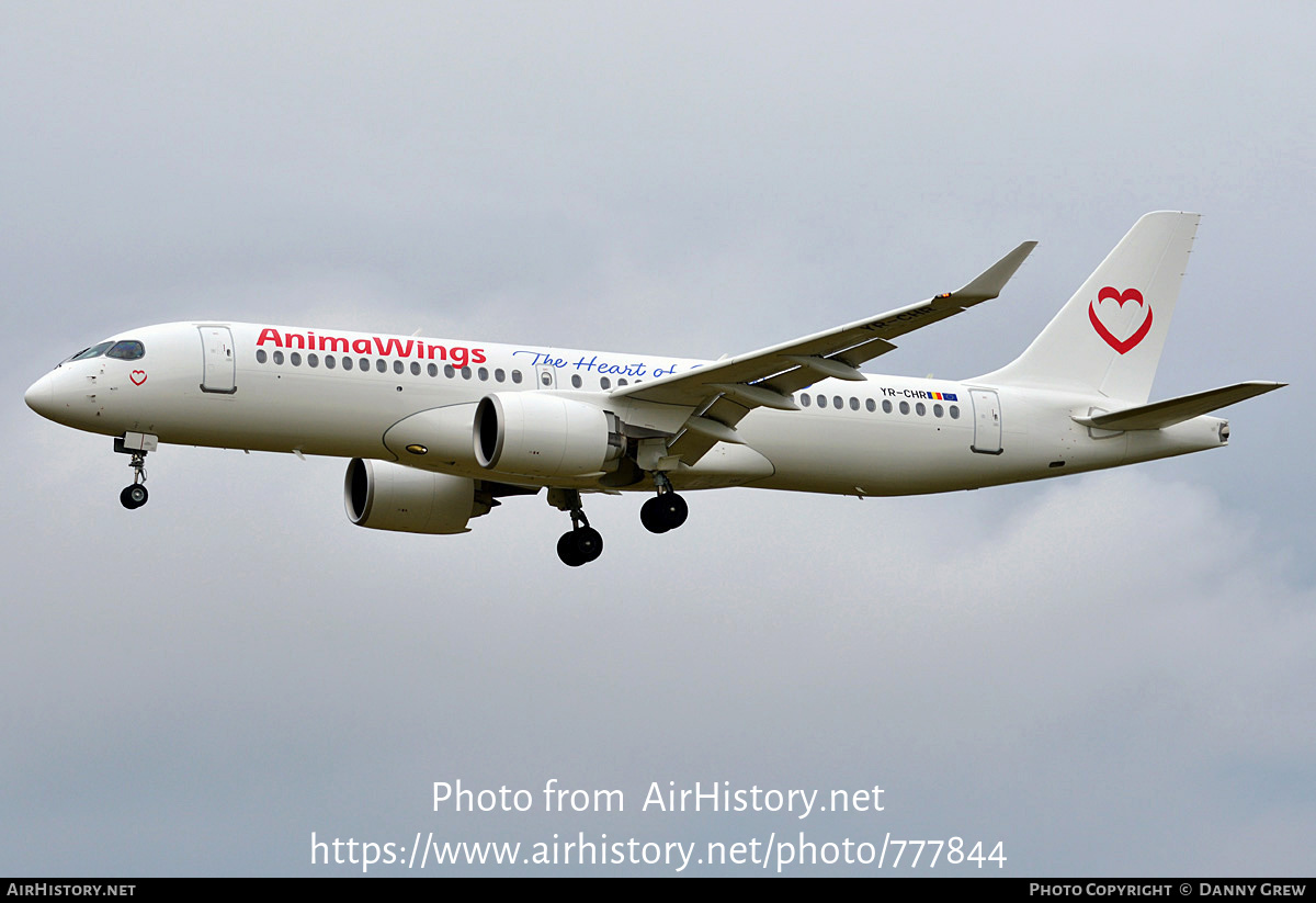 Aircraft Photo of YR-CHR | Airbus A220-300 (BD-500-1A11) | Animawings | AirHistory.net #777844