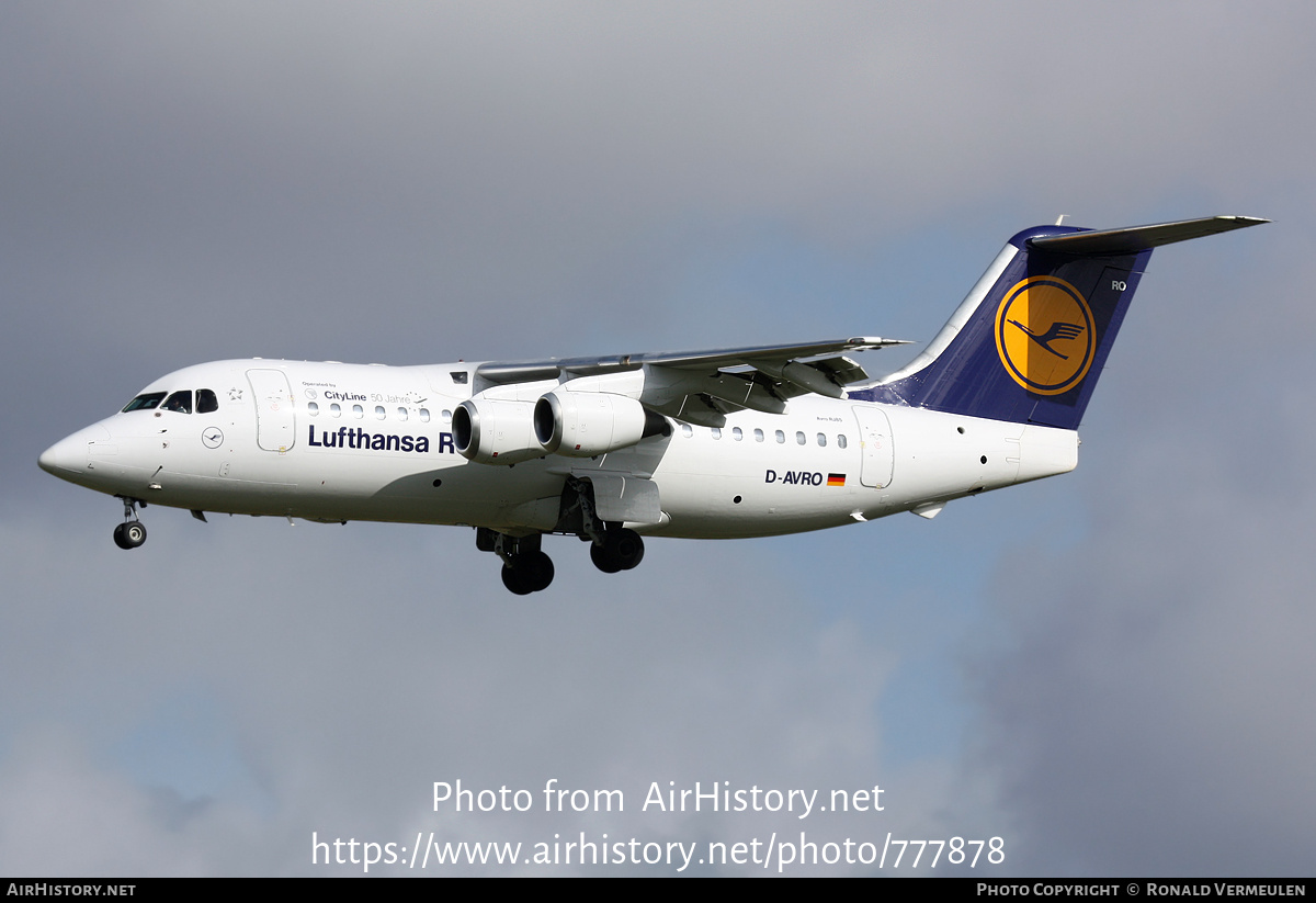 Aircraft Photo of D-AVRO | British Aerospace Avro 146-RJ85 | Lufthansa Regional | AirHistory.net #777878