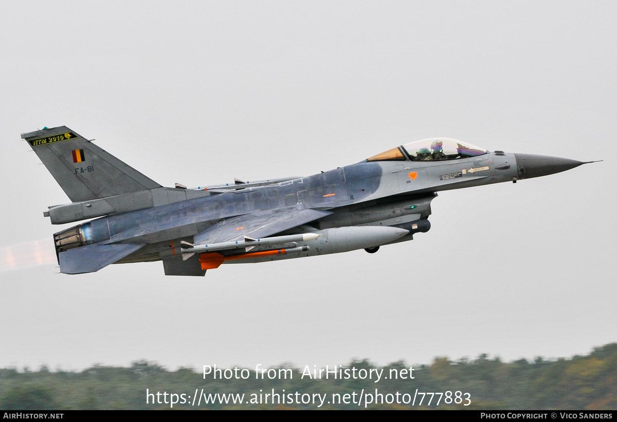 Aircraft Photo of FA-81 | General Dynamics F-16AM Fighting Falcon | Belgium - Air Force | AirHistory.net #777883