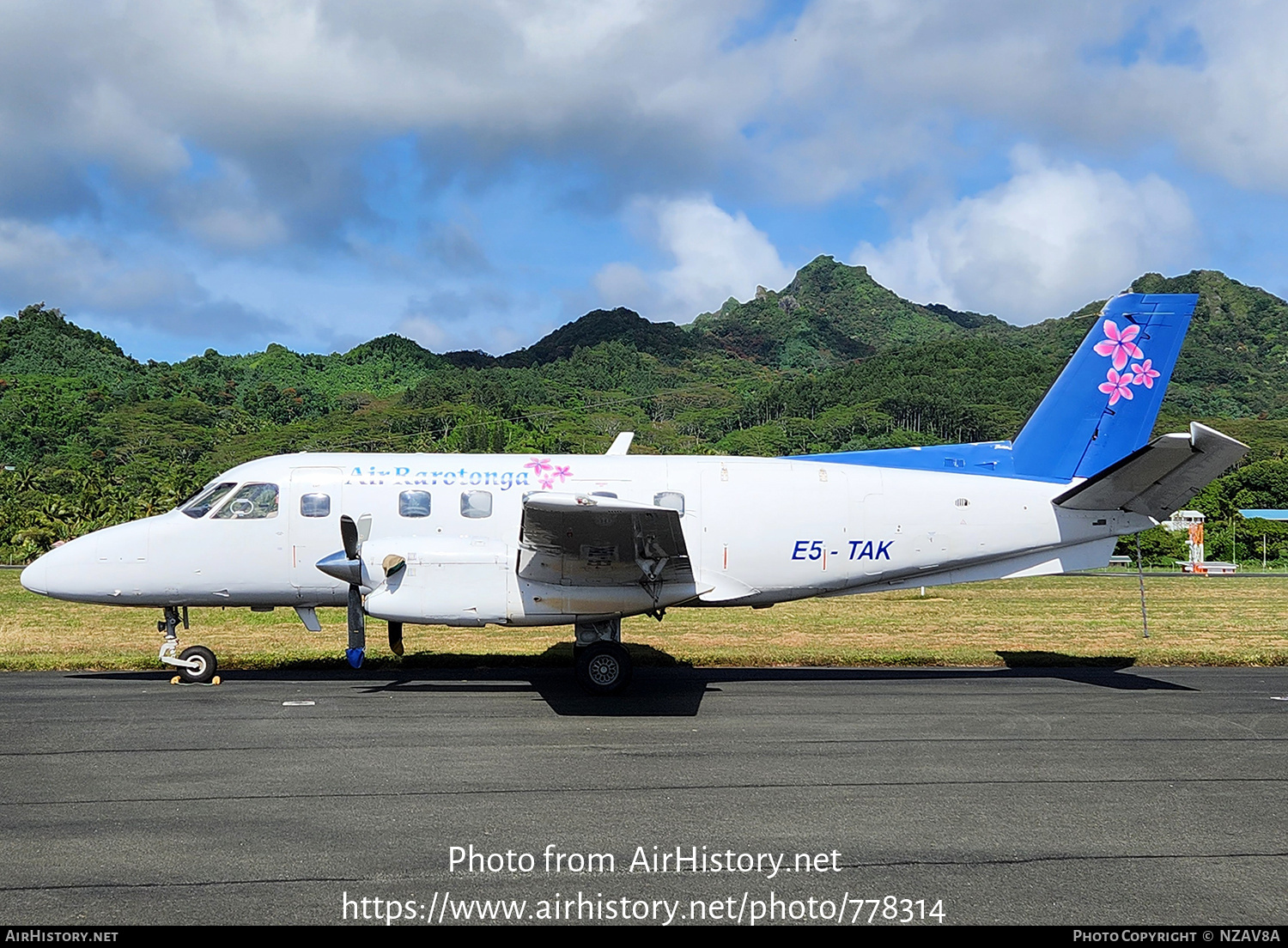 Aircraft Photo of E5-TAK | Embraer EMB-110P1 Bandeirante | Air Rarotonga | AirHistory.net #778314