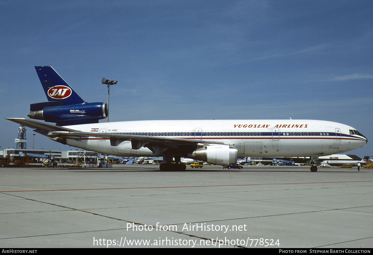 Aircraft Photo of YU-AMD | McDonnell Douglas DC-10-30 | JAT Yugoslav Airlines - Jugoslovenski Aerotransport | AirHistory.net #778524