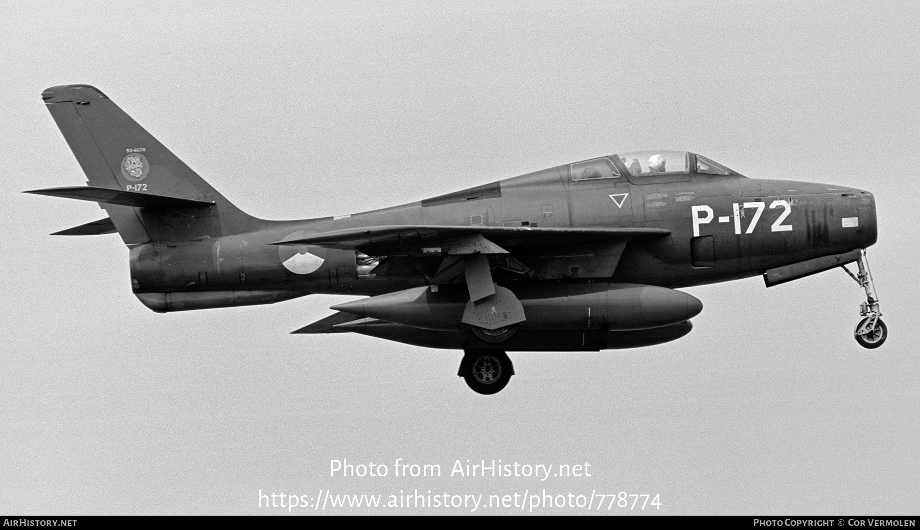 Aircraft Photo of P-172 | Republic F-84F Thunderstreak | Netherlands - Air Force | AirHistory.net #778774