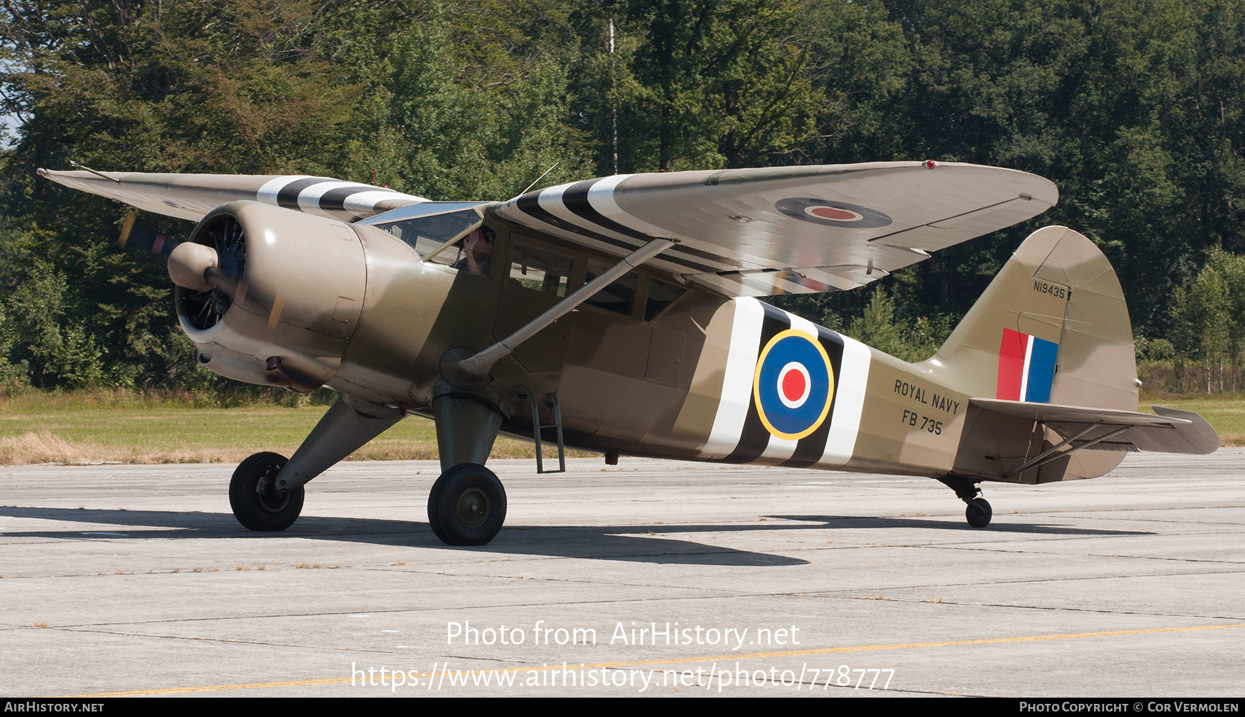 Aircraft Photo of N1943S / FB735 | Stinson AT-19 Reliant (V-77) | UK - Navy | AirHistory.net #778777