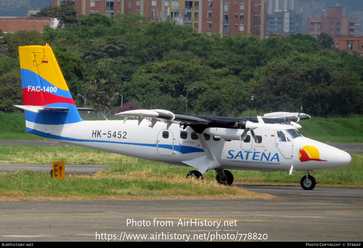 Aircraft Photo of HK-5452 / FAC-1400 | Viking DHC-6-400 Twin Otter | Colombia - Satena | AirHistory.net #778820