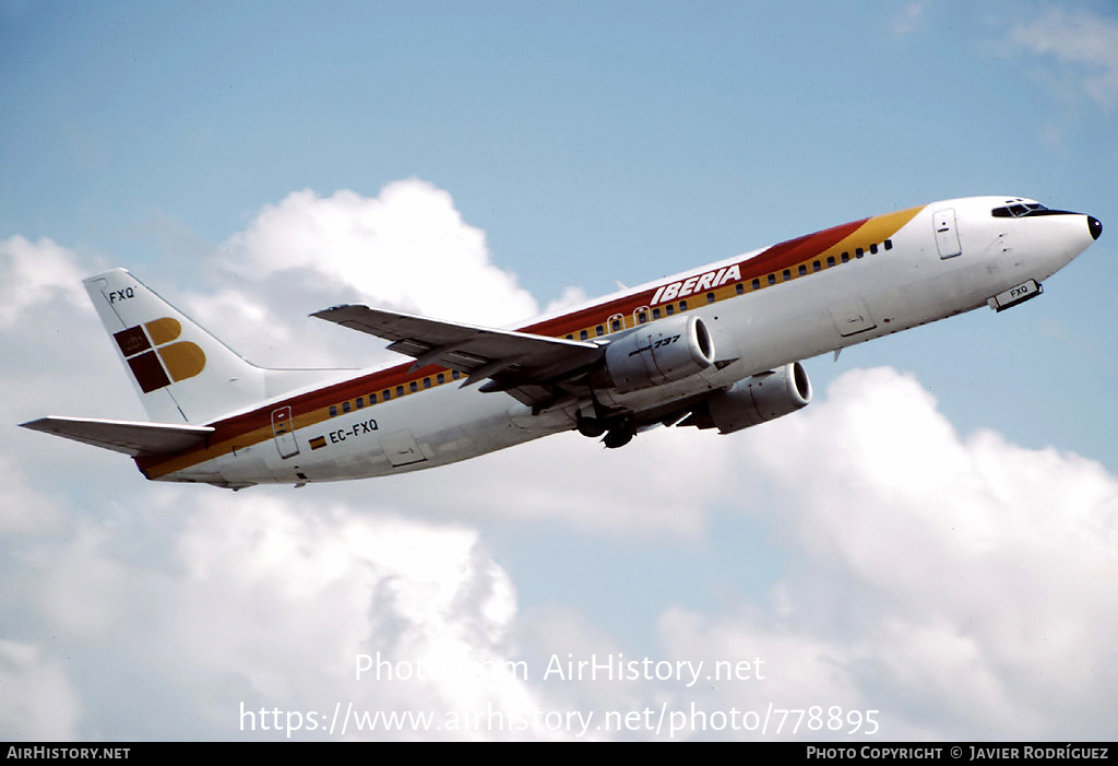 Aircraft Photo of EC-FXQ | Boeing 737-4Q8 | Iberia | AirHistory.net #778895