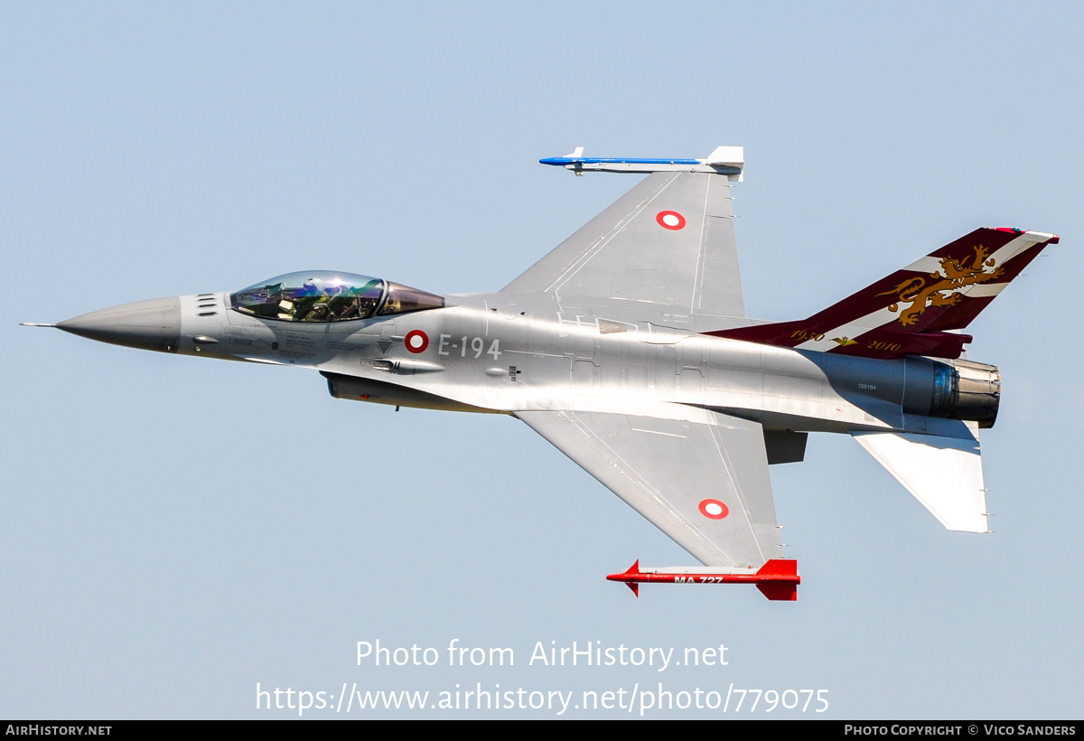 Aircraft Photo of E-194 | General Dynamics F-16AM Fighting Falcon | Denmark - Air Force | AirHistory.net #779075