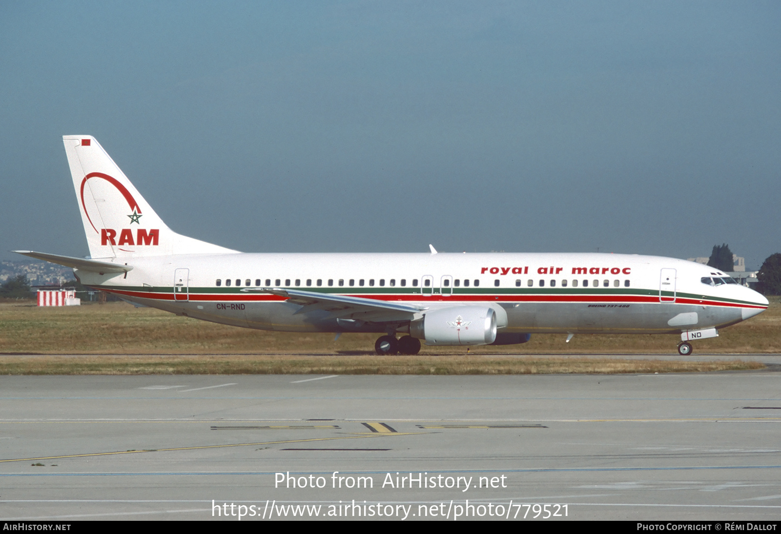 Aircraft Photo of CN-RND | Boeing 737-4B6 | Royal Air Maroc - RAM | AirHistory.net #779521