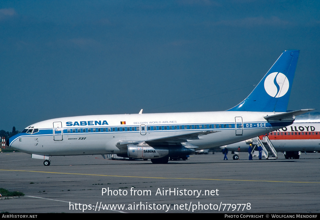 Aircraft Photo of OO-SDE | Boeing 737-229/Adv | Sabena | AirHistory.net #779778