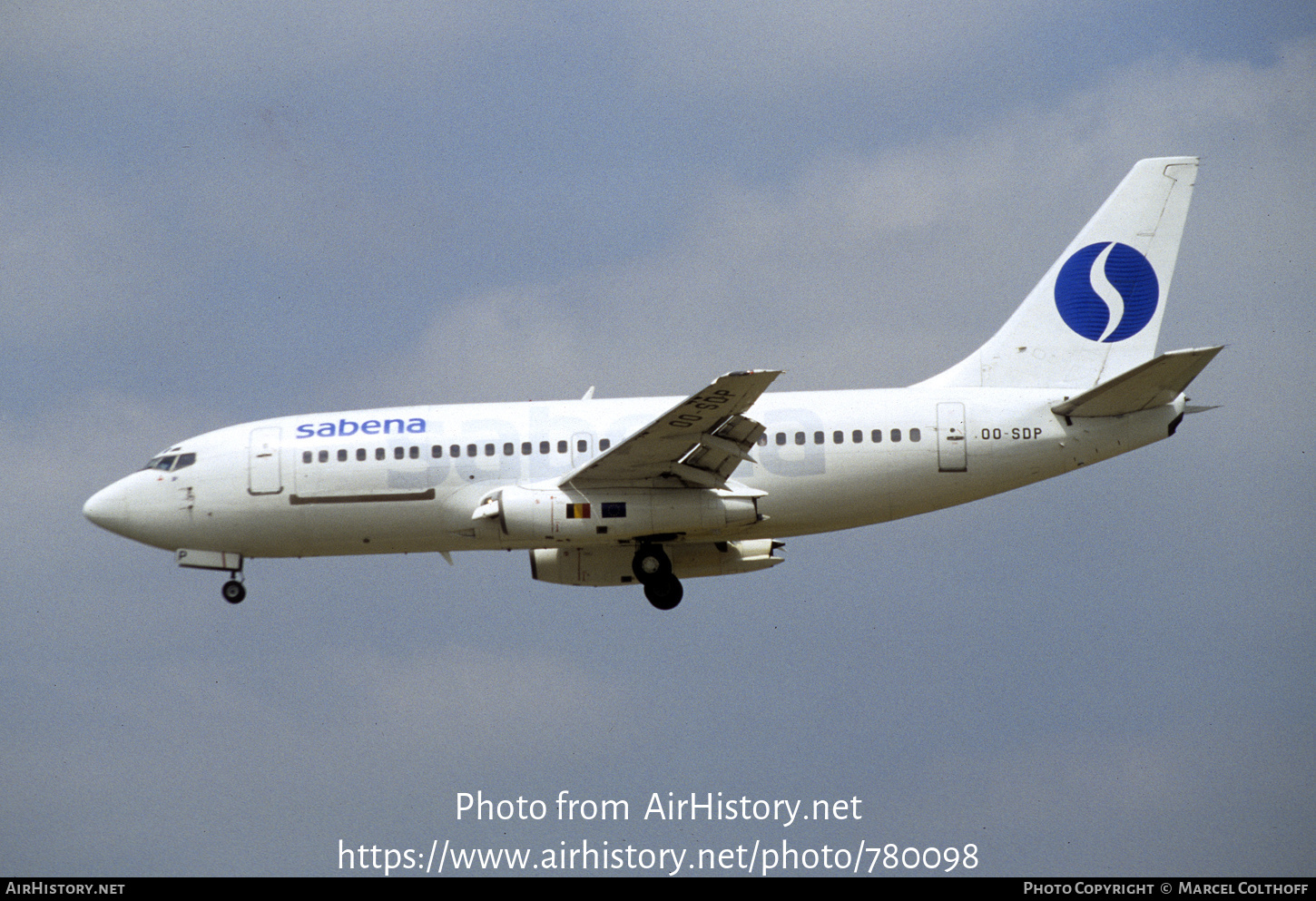 Aircraft Photo of OO-SDP | Boeing 737-229C/Adv | Sabena | AirHistory.net #780098