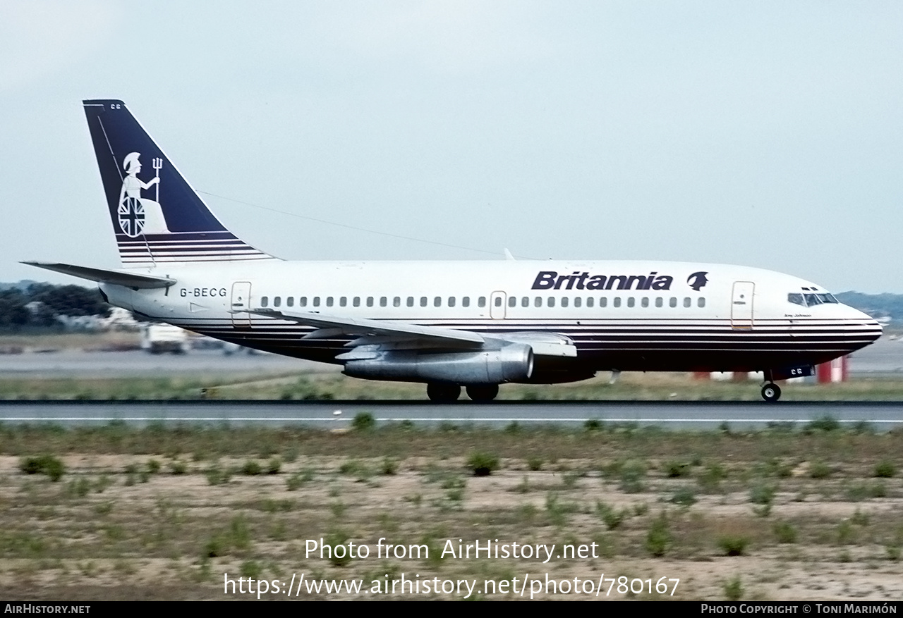 Aircraft Photo of G-BECG | Boeing 737-204/Adv | Britannia Airways | AirHistory.net #780167