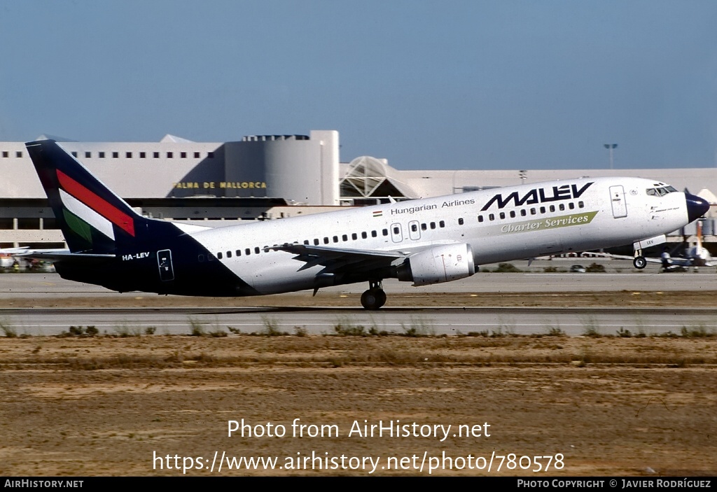 Aircraft Photo of HA-LEV | Boeing 737-4Y0 | Malev - Hungarian Airlines Charter Services | AirHistory.net #780578