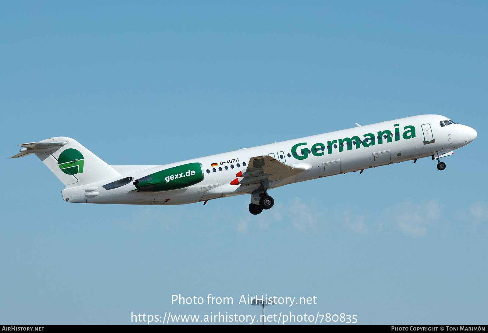 Aircraft Photo of D-AGPH | Fokker 100 (F28-0100) | Germania | AirHistory.net #780835