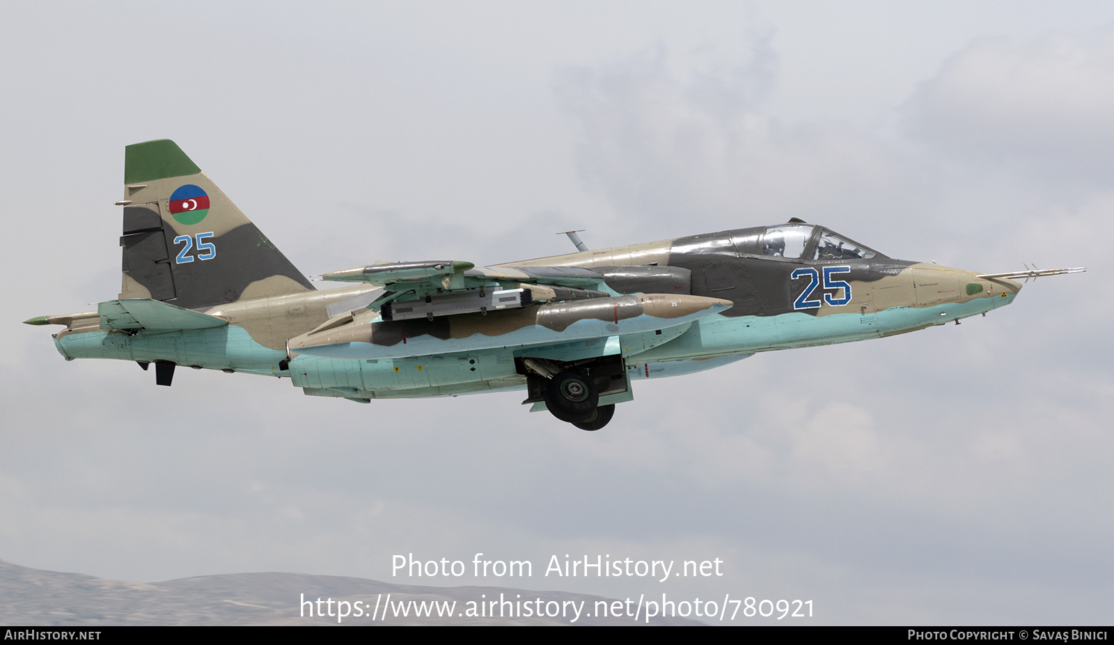 Aircraft Photo of 25 blue | Sukhoi Su-25K | Azerbaijan - Air Force | AirHistory.net #780921