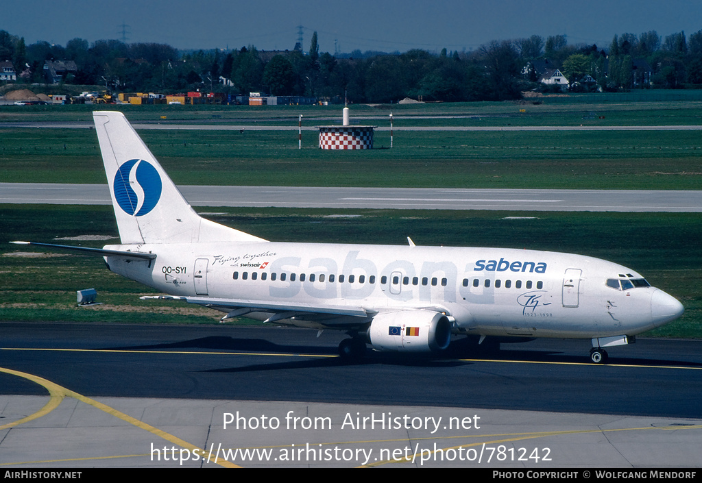 Aircraft Photo of OO-SYI | Boeing 737-529 | Sabena | AirHistory.net #781242