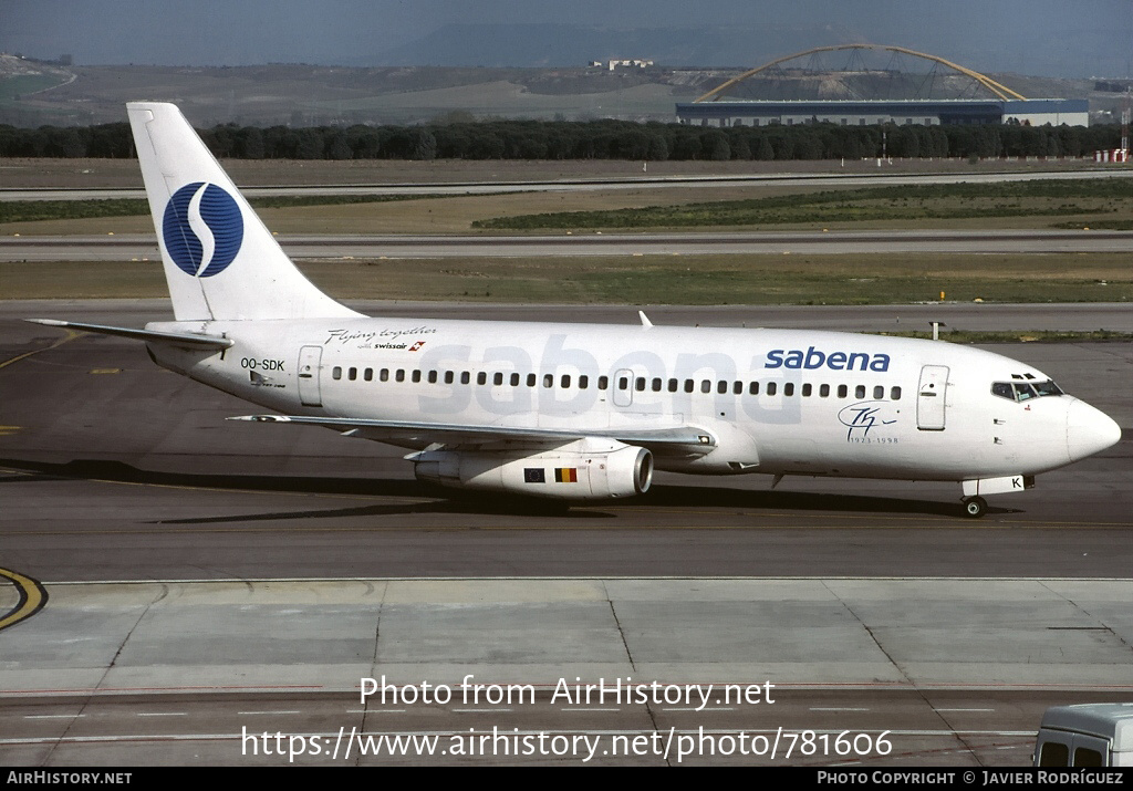 Aircraft Photo of OO-SDK | Boeing 737-229C/Adv | Sabena | AirHistory.net #781606