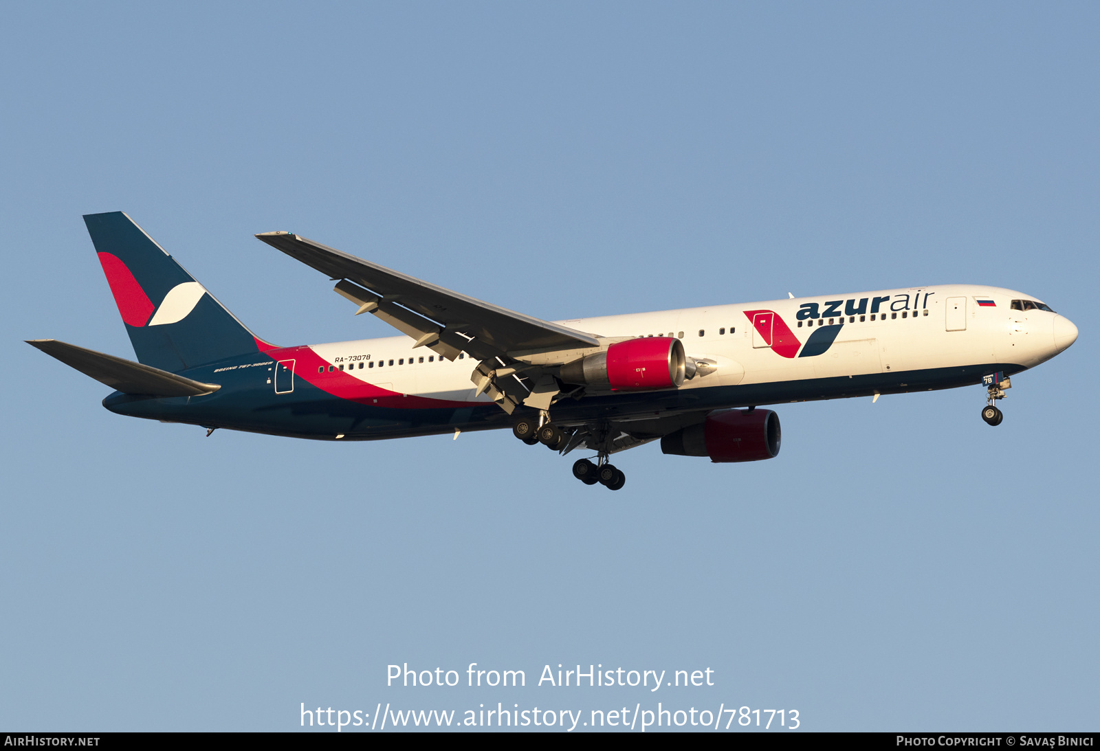 Aircraft Photo of RA-73078 | Boeing 767-3Q8/ER | Azur Air | AirHistory.net #781713