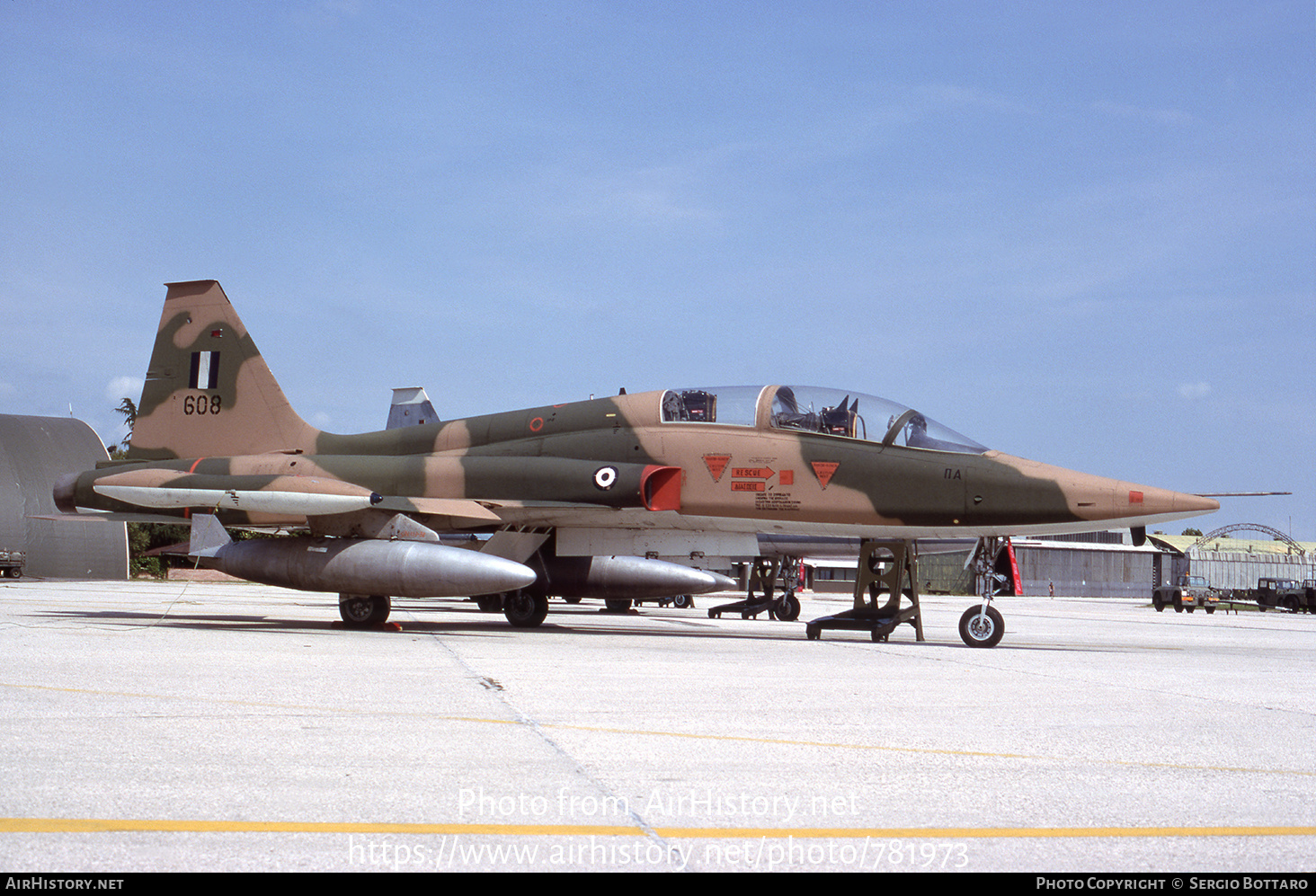 Aircraft Photo of 608 | Northrop F-5B Freedom Fighter | Greece - Air Force | AirHistory.net #781973