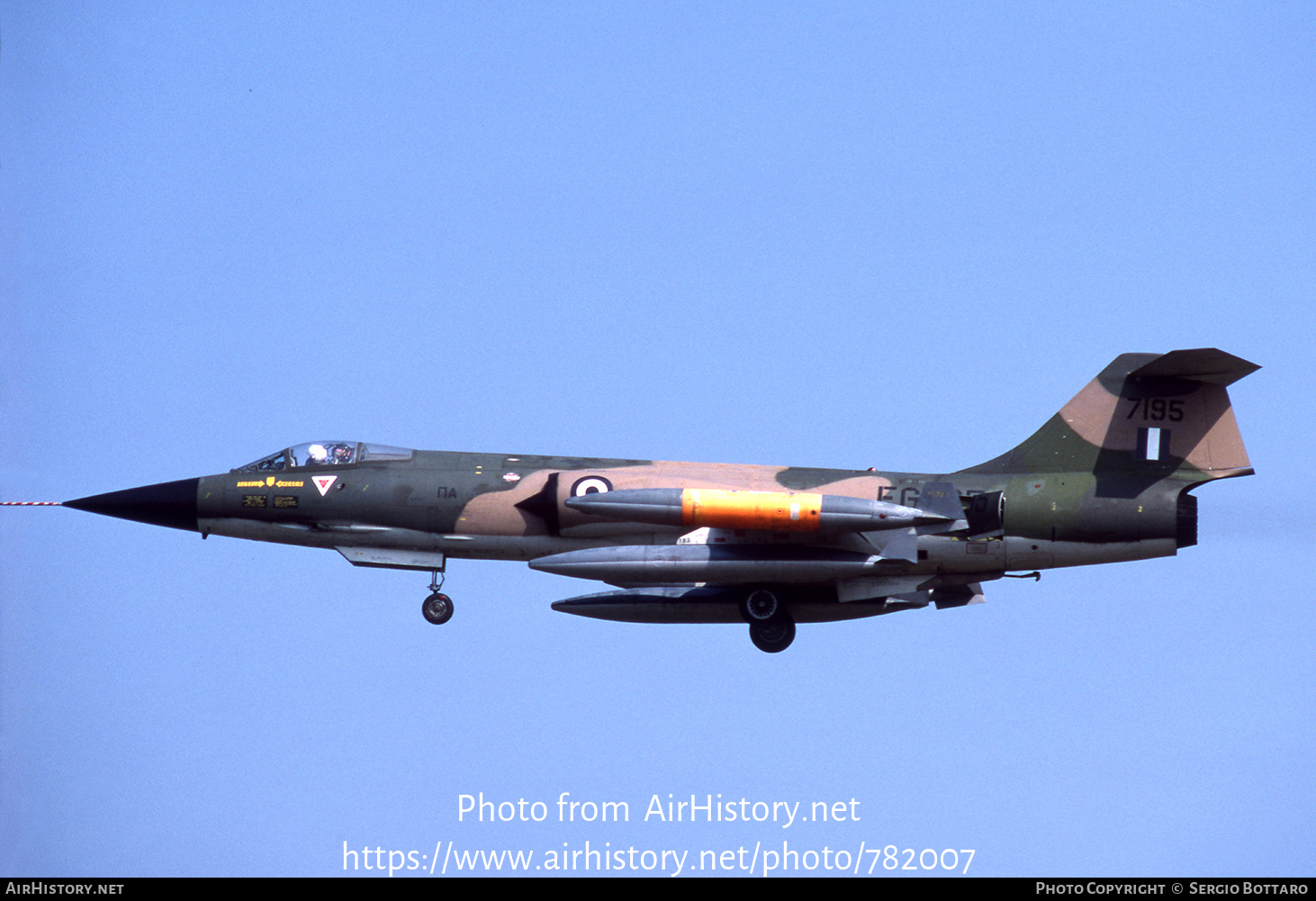 Aircraft Photo of 7195 | Lockheed F-104G Starfighter | Greece - Air Force | AirHistory.net #782007