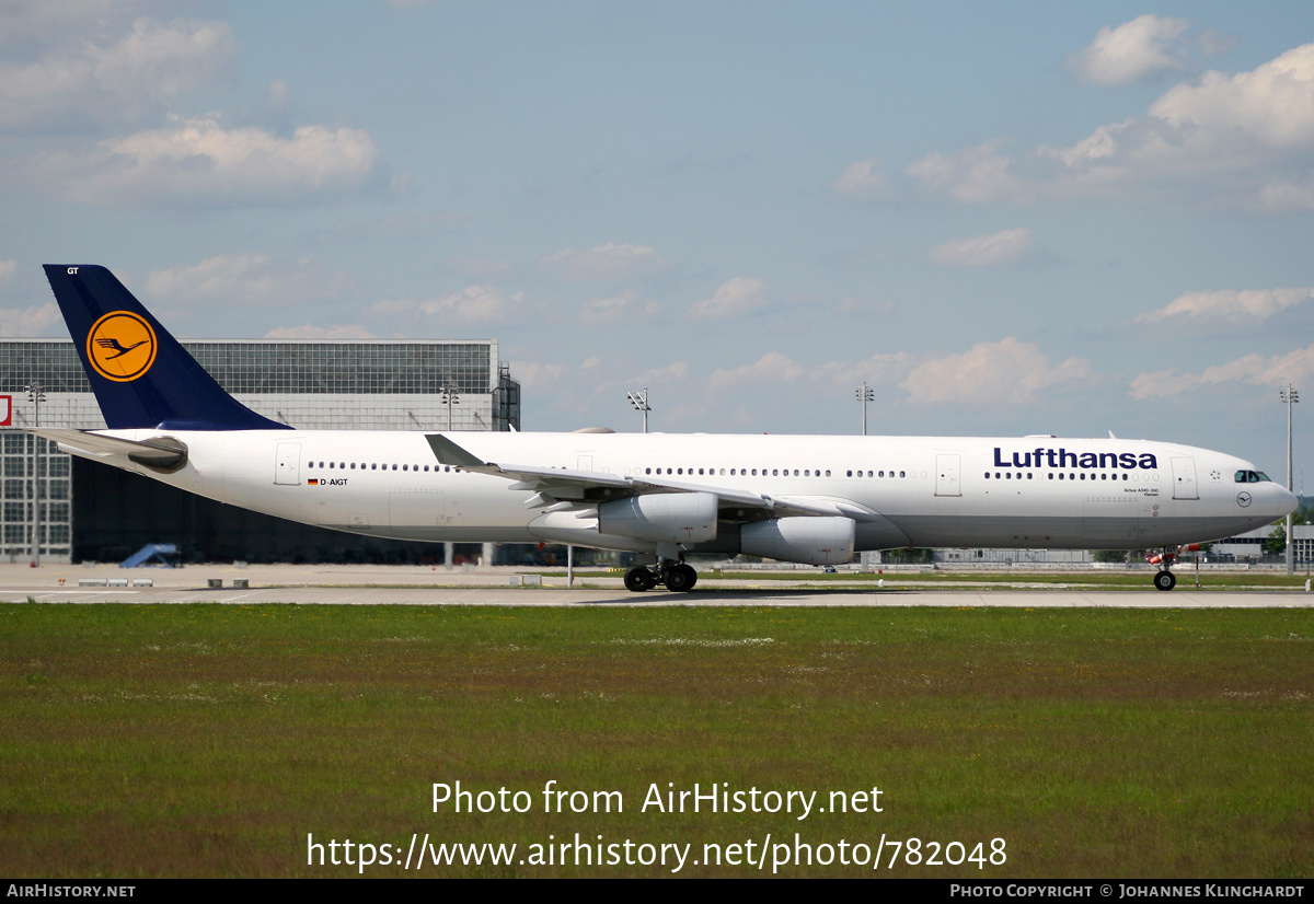 Aircraft Photo of D-AIGT | Airbus A340-313X | Lufthansa | AirHistory.net #782048