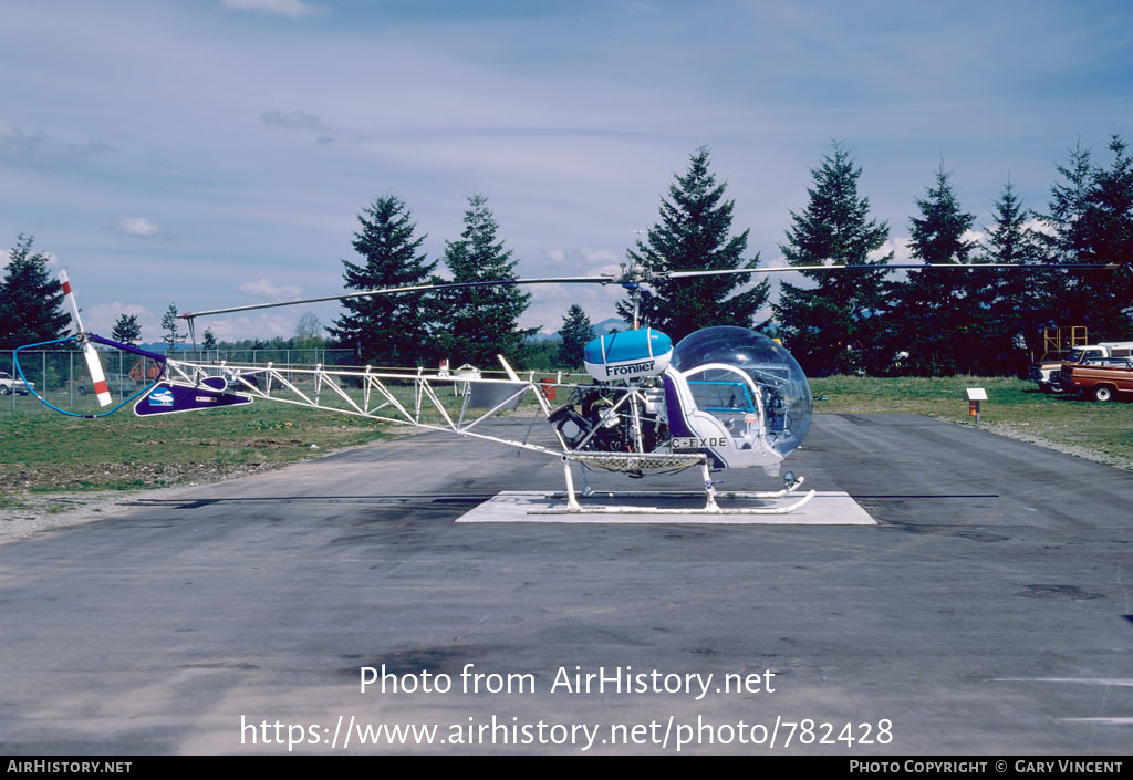 Aircraft Photo of C-FXDE | Bell 47G-3B-1 | Frontier Helicopters | AirHistory.net #782428