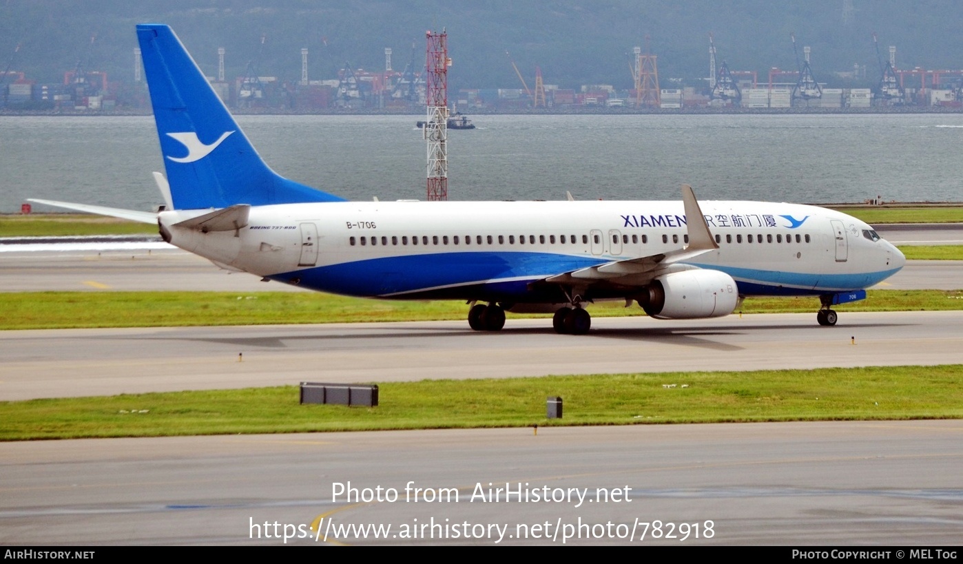 Aircraft Photo of B-1706 | Boeing 737-85C | Xiamen Airlines | AirHistory.net #782918