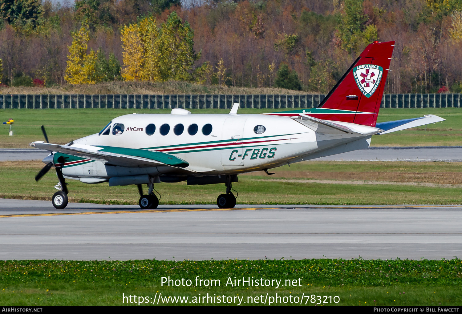 Aircraft Photo of C-FBGS | Beech A100 King Air | AirCare - Ambulance New Brunswick | AirHistory.net #783210