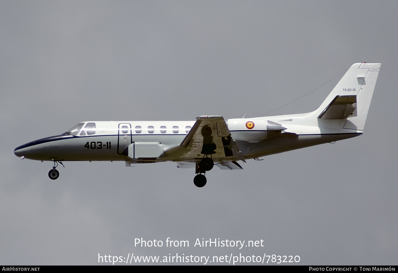 Aircraft Photo of TR.20-01 | Cessna 560 Citation V | Spain - Air Force | AirHistory.net #783220